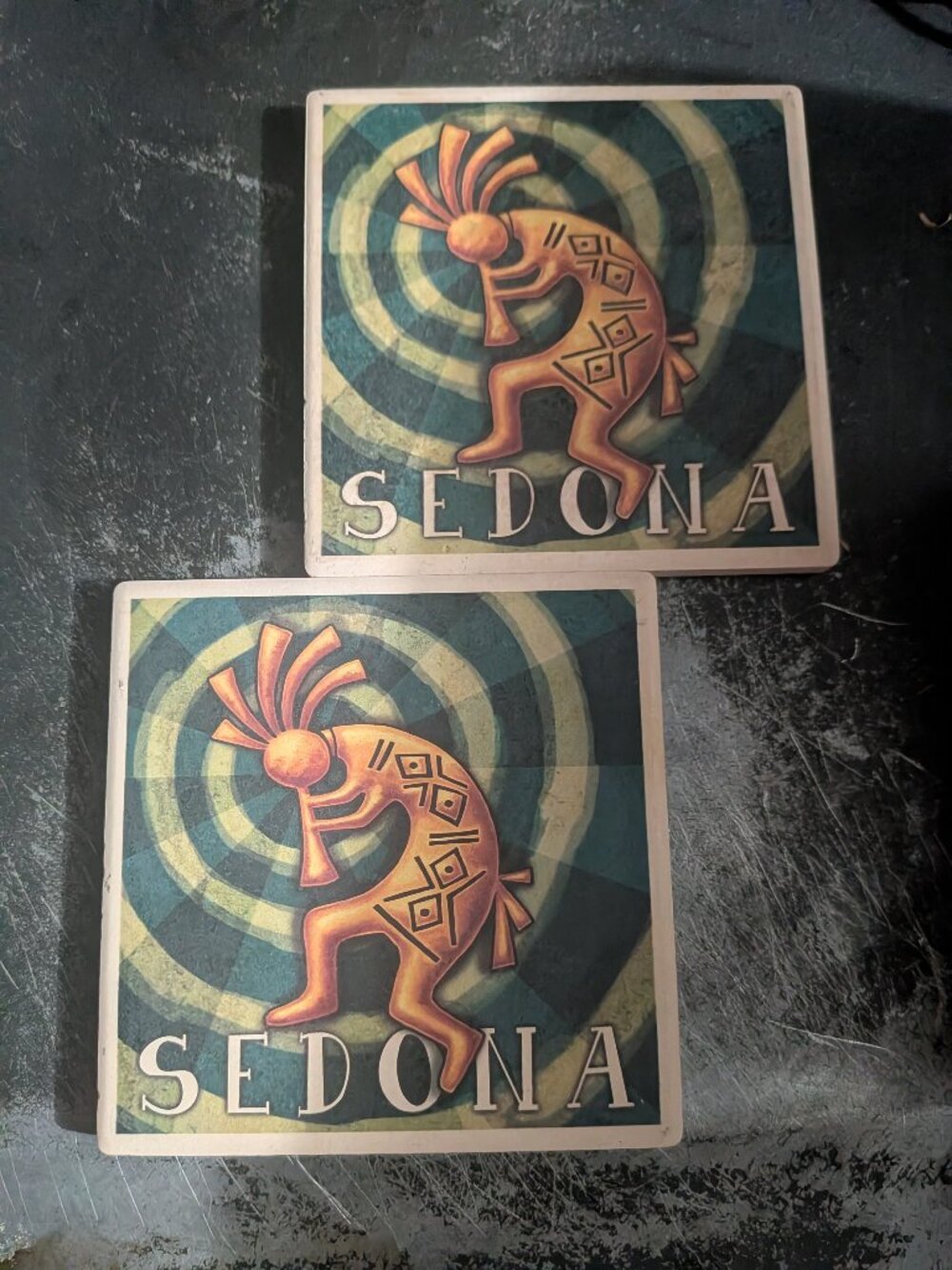 Two Sedona Kokopelli Coasters